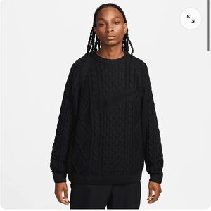 Nike Sportswear Men's Cable Knit Swoosh Sweater NWT